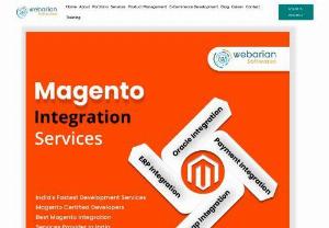 Magento Integration Services | Webarian Softwares - Webarian Softwares provides Magento Web development Agencies with market-proven Magento integration services through its Business Process Automation (BPA) Platform. BPA Platform is an associate iPaaS platform that allows cloud-based, on-premises systems, and cloud-to-cloud applications to talk to every different. The Magento Integration Services is compatible with both Magento and Magento 2 development and simplifies integration between your Magento store and primary business systems.