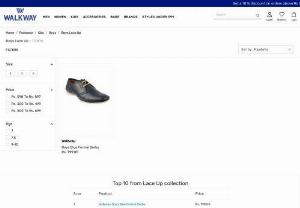 Boys Derby Shoes - Give your kids the perfect shoes for their fun time. Shop for Boys Derby Shoes at Walkway Shoes at great prices online in India.