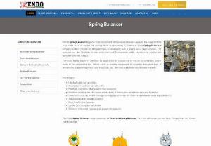 Spring Balancer Company in India - Spring balancers are designed to free the operator from weight of hand tools. Endo specializes in material handling equipment, power supply equipment, and environmental machinery. Endo supplies spring balancer, air balancer in India. Click here to know more.