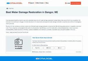 Water Damage Restoration Bangor ME - If you are going at your wits' end to get some information about the 24/7 water damage restoration in Bangor Maine, then we are here for your assistance. We have seen that locals have to struggle a lot when they have to hire dependable and responsive water damage restoration companies at an odd hour for emergency cleaning services.