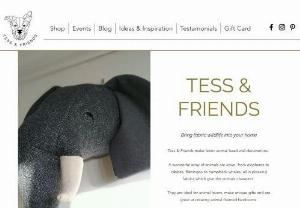Tess & Friends - Tess & Friends make fabric faux taxidermy animal heads to hang on your wall. We sew a wonderful array of animals from elephants to rabbits in pleasing fabrics which give the animals character. Ideal for animal lovers, these faux taxidermy heads make unique gifts.