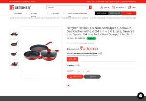 4 Piece Non-Stick Bergner Bellini Plus Cookware Set - 5-Layer Greblon C3+ Non-stick Coating
All the products of Bellini Plus feature 5-layers of Greblon C3+ non-stick coating that ensures improved durability and superior performance.�

Ergonomically Designed Soft-touch Handle with Flame Guard
The cookware has an ergonomically designed soft touch handle with flame guard that is made using heat resistant material. The soft touch handle makes it convenient to carry the cookware, and the heat resistant flame guard lets you safely...