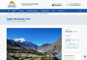 Upper Mustang trek - Upper Mustang Trek takes trekkers to the northern part of Nepal which shares the border with Tibet, the Autonomous Region of China. The site has had a close cultural and religious tie with Tibet since the time of yore.