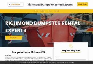 dumpster rental in Richmond VA - Most people think that dumpster rental is only for large jobs or big companies, but in reality, it is there for anyone that needs it, because the use of a dumpster makes the whole project run far smoother than it would have. So if you need a dumpster for your construction project, then contact us to find out more.