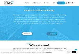 Social 7 Agency - We help you to use the opportunities of digital change with the help of results-oriented conception and to exploit all aspects of social media strategies, content productions, community management, paid advertising to employee recruiting & more. This is how you can make a meaningful difference in the lives of your customers.