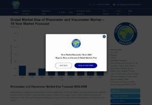 Business in Rheometer and Viscometer Market Size, Analysis, Growth, Report & 10 Year Forecast - Rheometer and viscometer market size valued in 2022 is estimated at USD 0.97 Billion, and it's expected market growth rate CAGR is 3% from the year 2022-2029.