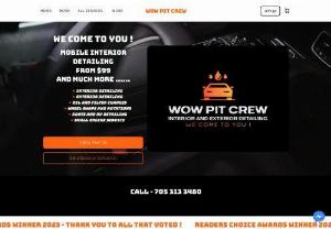 WOW Pit Crew - Oil Change - Tire Swaps - Car Wash and Valet. We come to you, professional Mobile car care Team.