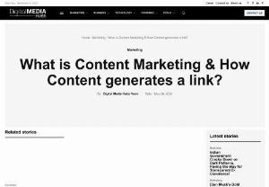 What is Content Marketing & How Content generates a link? - Digital Media Hubs - Content is the most trending buzzword in the marketing industry. One can earn links from another website. Content brings people to your website and this is how you earn sites. Generate more traffic and make maximum out of any content.