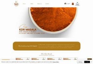 KDRMasala - Our masalas are 100% home-made with fresh and best quality ingredients that promise to give you the best taste and a savory experience in every bite. We make each masala in a way that, we are making it for our family consumption.