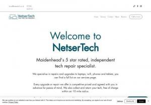 NetserTech - NetserTech is a 5 star rated Independent Computer & Phone Repair specialist. We offer general computer repairs,  phone and laptop display replacements,  upgrades to computer components and Laptop and phone battery replacements. We cover a ten mile radius from Maidenhead and offer a free collection and returns service on all repairs.