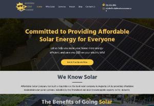 Affordable Solar Company - Affordable Solar Company has built a reputation as the best solar company in Augusta GA by providing affordable residential solar panel systems, installed by the friendliest and most knowledgeable experts in the industry.