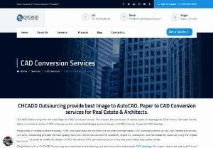 PDF to CAD Conversion Services - CHCADD Outsourcing - Searching for PDF to CAD Conversion Services in USA, UK, Canada, Australia? CHCADD Outsourcing offers the best PDF to CAD conversion services at an affordable price. Also we are providing Paper to CAD conversion, Image to CAD, JPG to DWG, PNG to DWG, Raster to Vector conversion, hand sketch to cad, and many services. Need PDF to AutoCAD conversion services for your project?