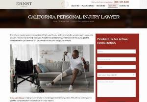 California Personal Injury Lawyer - If you have been wounded in an accident that wasn\'t your fault, you may be wondering if you need a lawyer. Yes, you most likely need a lawyer. ACalifornia personal injury lawyercan help you get the settlement you deserve for your medical bills, lost wages, and more. Ernst Law Group has aided many people to pursue justice after an accident. We are committed to helping victims of accidents acquire the best possible outcome. Contact us today for a free consultation.