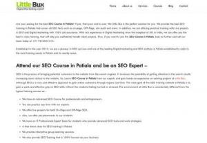 SEO Course in Patiala - Little Bux is one of Patiala's leading SEO businesses. It shows you how to rank high using tactics that actually work. This topic focuses on Search Engine Optimization (SEO), which is a critical component of both SEO and Digital Marketing. This section will introduce you to the major search engines and many features of them, such as how they function.