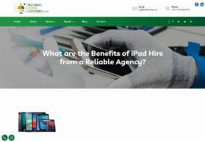 What are the Benefits of iPad Hire from a Reliable Agency? - Techno Edge Systems LLC is the preferred choice for the latest iPad Hire Dubai. We offer the best iPad hire services in Dubai. Our expert technicians offer the best services to provide any number of iPads on rent for events. Call us at +971-54-4653108.