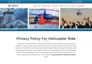 Privacy Policy of all helicopter booking services in India - The helicopter booking privacy policy is mentioned here, so you should read it once before doing any action. New customers also take a look at our policy.