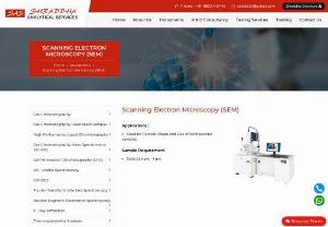 Laboratory testing services for SEM (Scanning Electron Microscopy) - Laboratory testing services for SEM (Scanning Electron Microscopy) Use to see Particles Shape and Particle Size of solid powder samples. Available this device in Mumbai, India.
