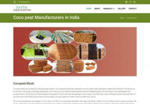 Coco peat Manufacturer, Wholesale Suppliers in India - Coco peat Manufacturers, exporters & Wholesale Suppliers in India. Our Coco peat based products use agriculture, horticulture and for gardening needs. High Ec Coco peat Manufacturer in India