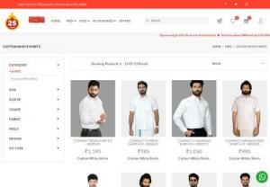 Buy Classic MCR White Shirts Online at the best price - We all know that white shirts can never go wrong! It is one of the attires that give you an elegant and classy look on any type of occasion. MCR Shopping has a wide collection of white shirts that you can pair up with jeans or a dhoti. You can shop best quality white shirts for men from our exclusive collection of Cotton white shirts, Linen white shirts, Stain guard white shirts and etc.

Hurry up! Shop men's shirts online now and get them delivered right to your home!