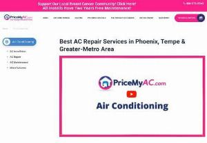 AC Repair Phoenix - We PriceMyAC.com repair all brands of heating cooling issues effectively in a cost-effective manner. We understand that AC Repair in Phoenix, AZ and Greater-Metro Area, including Tempe, Mesa, Chandler, Gilbert, Sun Lakes, Goodyear, Queen Creek, and more, can be an emergency, so we focus on responding as quickly as possible at any time.