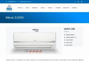 Buy Merai 3100x Air Conditioners | Finairac - Inverter Split Air Conditioners by Hitachi operate by consuming significantly less power. They achieve this by optimally adjusting compressor speed and refrigerant flow to give you faster, economical cooling for your home and office spaces.