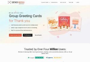 Send Wish Online - Platform to create digital group greeting cards & virtual invitations for office & family. Send free group ecards for birthdays, farewells, anniversaries, retirements and get it virtual signed by multiple people.
