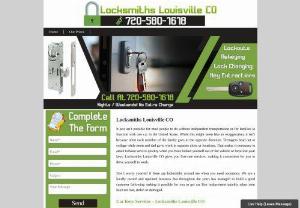 Locksmiths Louisville CO - Locksmiths Louisville CO is ideally situated when you need locksmiths near my location. We get key repair done fast and in a highly professional way while also keeping our locksmith prices lower than the completion not to compete but to provide you with value. When you need 24-7 locksmith near me in Colorado Locksmiths Louisville CO is here for you.