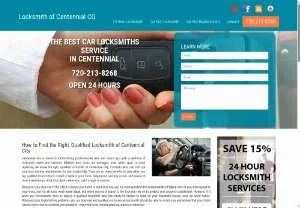 Screenshot of Locksmith Services for Centennial, CO