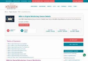 MBA Digital Marketing Course - MBA in Digital Marketing Admission and Fees, Eligibility, Syllabus, Career Scope, and Placement - MBA Digital Marketing Course details about, Admission process, Eligibility, Course, Fees, Syllabus, Top MBA Digital Marketing College admission, Salary, Career Scope, and placement.