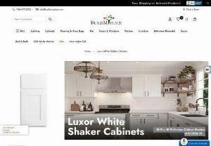 White kitchen cabinets - Luxor white - White shaker - Ready to Assemble Cabinets - Get ready to assemble White kitchen cabinets and vanity cabinets with single & double doors with 3 drawers in wall cabinet, tall cabinet, RTA base cabinet