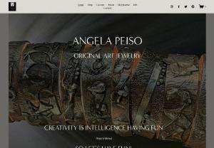 Angela Peiso Art Jewelry - Original Art Jewelry, one of a kind unique designs, handcrafted with traditional metal smithing techniques. Sterling silver, gold, precious & semi-precious stones. Pendants, necklaces, bracelets, earrings, charms & pins and Custom jewelry.