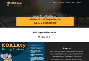 Koalaty Driving Academy in Sydney Australia | Call now: 0433 807 836 - Koalaty Driving Academy in Sydney Australia Learn to drive with confidence.A Driving School You Can Rely On Call now: 0433 807 836.

 Koalaty Driving Academy offers-Learn to drive with confidence,Flexible lesson times to suit your convenience,FREE Pick-Up and Drop-Off from your location,Catering for all learning stages,Drive in a fully insured automatic vehicle with a dual brake & accelerator system,hour structured driving lesson is equal to 3 logbook.