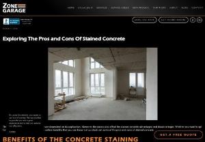 Exploring The Pros and Cons Of Stained Concrete - Stained concrete is reflective and is quite cheap to install compared to polished concrete. Click here to read more about the pros and cons of stained concrete.