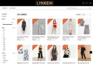 women's co-ords - Best cotton co-ord sets for girls on Lykkein. Buy tracksuit co-ords, dress co-ords, tie-dye co-ords and a lot more on Lykkein.