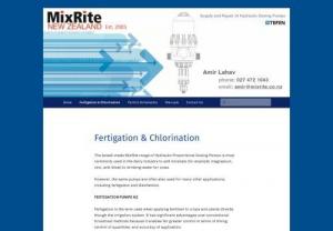 Fertigation & Chlorination Pumps - MixRite NZ - MixRite hydraulic dosing pumps can be used for fertigation (via irrigation), chlorination, water disinfection & chemical dosing.