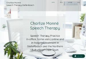Charlize Monn� Speech Therapy - Speech Therapy Practice In-office, home visits, online and in-hospital treatment Cape Town