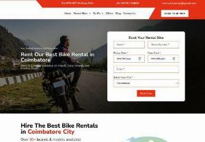 Rental Bikes in Coimbatore - Onroadz Rental is the best two wheeleer rental service provider in Coimbatore offering well sanitized vehicles at best price