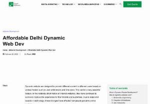 Website Development Company in Delhi - Dynamic websites are designed to provide different content to different users based on various factors such as user preferences and time zone. This can be a very powerful feature. In the relatively short history of internet websites, they have continued to evolve to improve the experience for their brands and audiences. Due to leaps and bounds in technology, these changes have affected how people perceive online content.