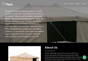 Tent Supplier in UAE - We are the leading supplier of canvas tents in UAE. Tents are generally used as shelter during, hiking, camping, and other outdoor activities. There are different types of tents available for various purposes. Construction site tents are easy to setup and are used as a shelter for construction equipment and machinery. For queries regarding tents in UAE, contact us.