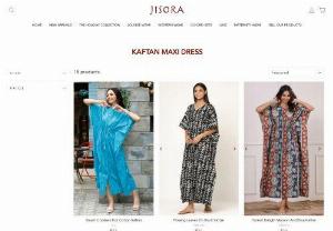 Shop online at Jisora for 100% cotton kaftan maxi dress - Shop online at Jisora for 100% cotton kaftan maxi dress. Our collection consists of variety of kaftan maxi dresses in various designs and styles at best price.