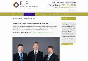 ELP Arbuthnott McClanachan - Employment Law - ELP Arbuthnott McClanachan's Employment Law Practice is a specialist team of employment lawyers based in Edinburgh. We offer expert legal advice on all matters related to employment law for both employees and employers.