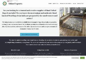Ahlan Exports - We are specialized Manufacturer and Exporter of Hand Made Rugs and Carpets from India. Our products includes hand knotted, hand woven, hand tufted, diamond flatweaves, geometrical flatweaves and kilims.