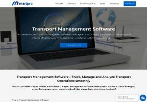 Transport Management Software - Transport Management Software Get the best-in-class Transport Management Software to manage all your transport operations from one platform to enhance efficiency, boost sales, and deliver exceptional customer experience at scale.
MartPro offers Transport Management Software and Logistic Software to help businesses meet their needs while maintaining accuracy and transparency.
