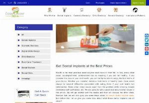 Get Dental Implants at the Best Prices - Cosmodent India - Cosmodent India is very much able to deliver the best results in the case of dental implants. That is the best place if you are looking for implants at an appropriate price with better results. Full mouth dental implants are strong and secure. Full mouth dental implants are similar to dentures, however can be quite a bit more expensive. This type of permanent denture is continuing to increase in popularity because of the benefits. Dentists and oral surgeons allow patients to pay off a portion o