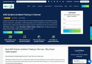 AWS Solution Architect Training in Chennai | Infycle Technologies - Hurry up for the best offer for AWS Solution Architect Training in Chennai. And also get a great idea with other courses like Cyber Security, Graphic Design and Animation, Block Security, Java, Cyber Security, Oracle, Python, Big data, Azure, Python, Manual and Automation Testing, DevOps, Medical Coding etc., and we also provide best technical trainers with excellent training 100+ Live Practical Sessions with Real-Time scenarios at the end of the course the freshers, experienced.