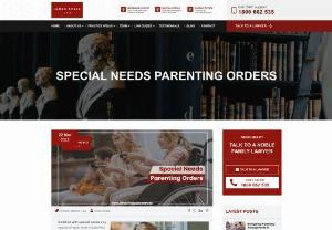 Special Needs Parenting Orders - Children with special needs may require a higher level of care from their parents and caregivers, depending on the nature of their disability. In circumstances where parents of children with special needs have separated, their parenting Orders should be tailored to suit the circumstances of their child's medical, educational and therapeutic requirements.