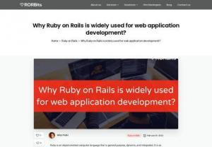 Why Ruby on Rails is widely used for web application development? - Ruby is an object-oriented computer language that is general-purpose, dynamic, and interpreted. It is so human-like and similar to English that even someone who does not know how to code may comprehend Ruby code to some level. Creating new software with solely Ruby, on the other hand, is a time-consuming task. As a result, Rails, a one-of-a-kind technology, was developed to speed up the development process.