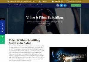 Subtitling services in Dubai |  Video Films Subtitling Services in Dubai - Subtitling services in Dubai is the best translation company in Dubai. high-quality English to Arabic translation services.
Al Muwaz translation service, a registered translation company in Dubai offers excellent and authentic Video Films Subtitling Services in Dubai and rich in accuracy, quality, and privacy.