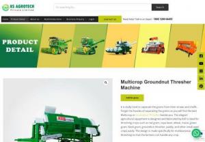 Groundnut thresher machine - The groundnut thresher machine is important for agriculture. it is manufactured by Ksagrotech