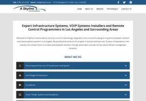 Remote Control Programmers Los Angeles - A Skyline Communications is an expert infrastructure Systems. Telephone systems installers and remote control programmers in Los Angeles. Call 310-413-0735.